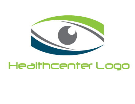 abstract eye with swooshes logo