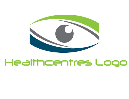 abstract eye with swooshes logo