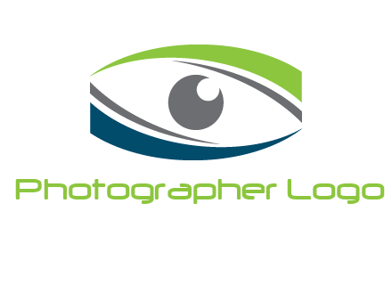 abstract eye with swooshes logo