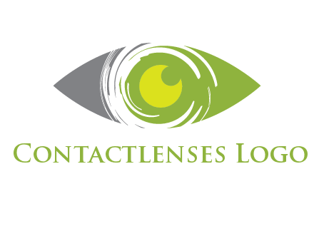 abstract eye inside circle swooshes logo