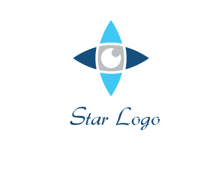 eye inside the star logo