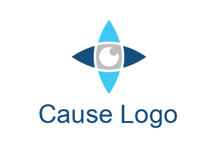eye inside the star logo