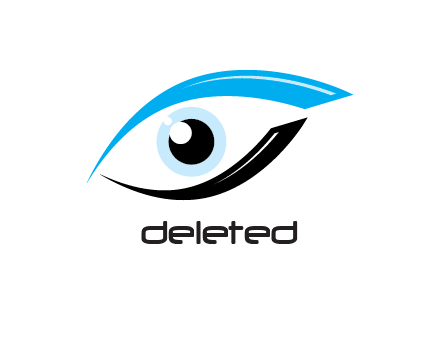 abstract eye with swoosh logo