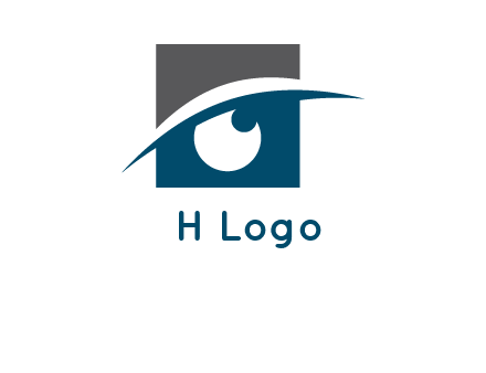 eye inside the square logo
