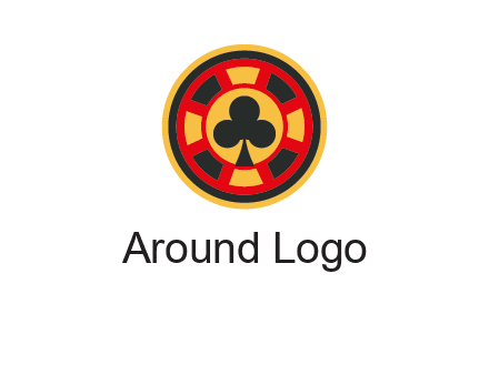 three leaf clover in poker chip
