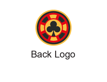 three leaf clover in poker chip