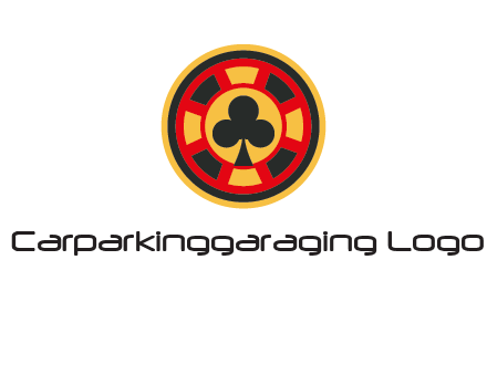 three leaf clover in poker chip