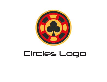 three leaf clover in poker chip