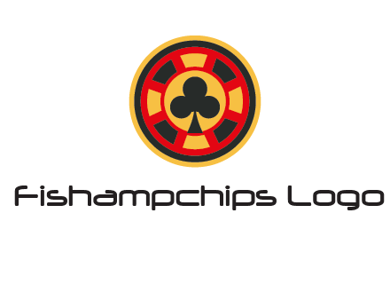 three leaf clover in poker chip