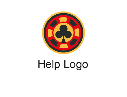three leaf clover in poker chip
