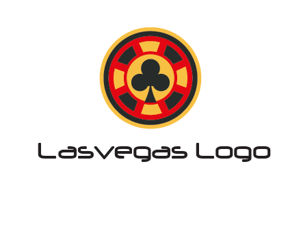 three leaf clover in poker chip