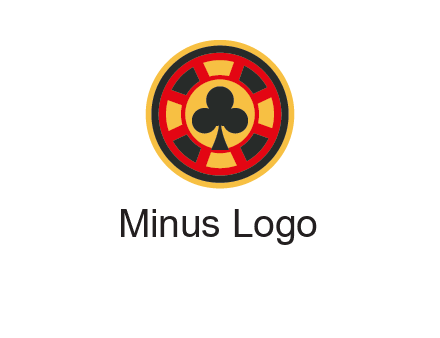 three leaf clover in poker chip