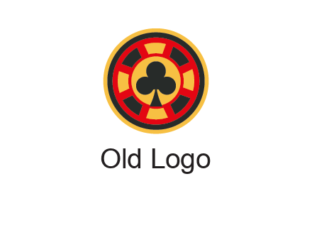 three leaf clover in poker chip