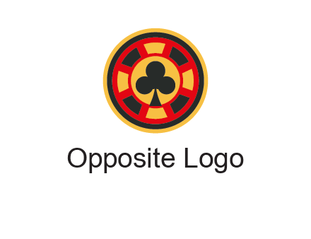 three leaf clover in poker chip
