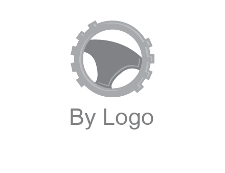 steering wheel inside the gear logo