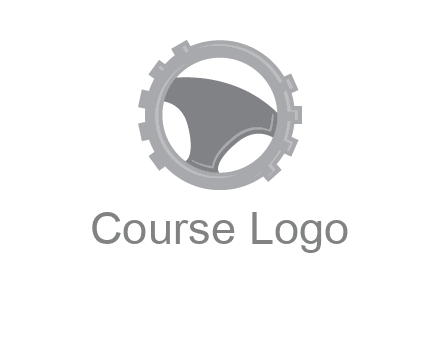 steering wheel inside the gear logo