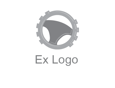 steering wheel inside the gear logo