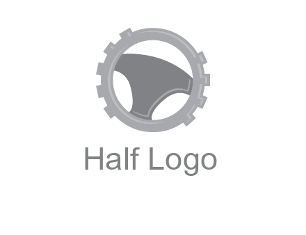 steering wheel inside the gear logo