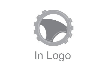 steering wheel inside the gear logo
