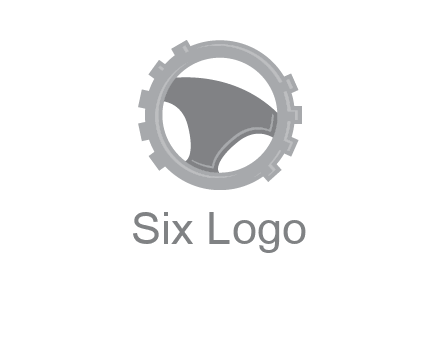 steering wheel inside the gear logo