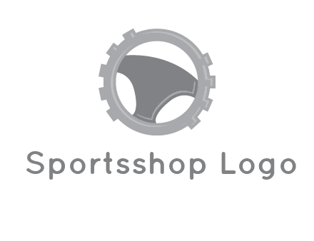 steering wheel inside the gear logo