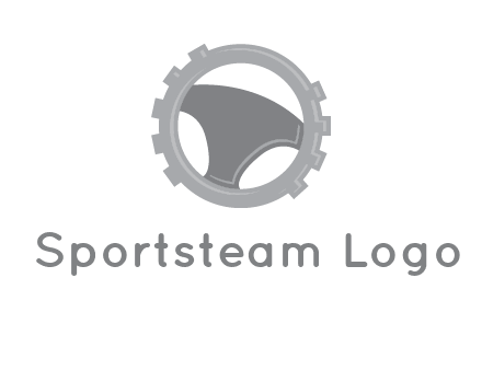 steering wheel inside the gear logo