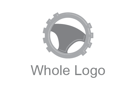 steering wheel inside the gear logo