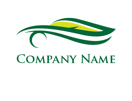 abstract leaf car logo