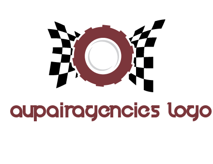 gear incorporated with racing flag logo