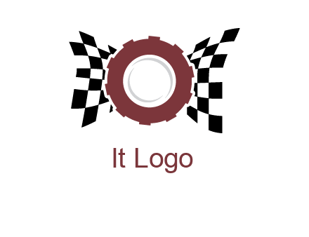 gear incorporated with racing flag logo