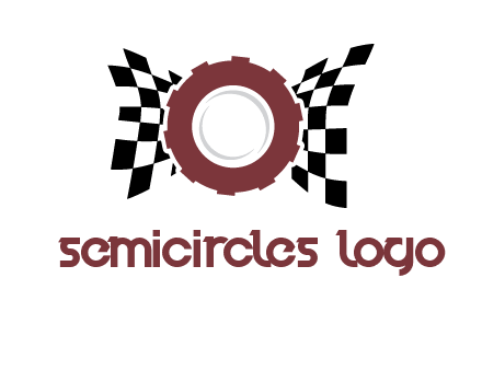 gear incorporated with racing flag logo