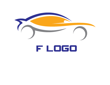 abstract fast car logo