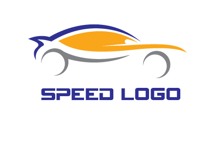 abstract fast car logo
