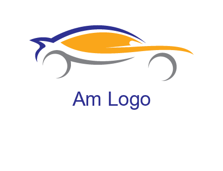 abstract fast car logo