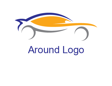 abstract fast car logo