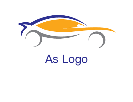 abstract fast car logo