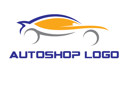 abstract fast car logo