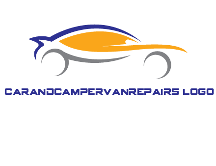 abstract fast car logo