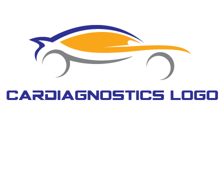 abstract fast car logo