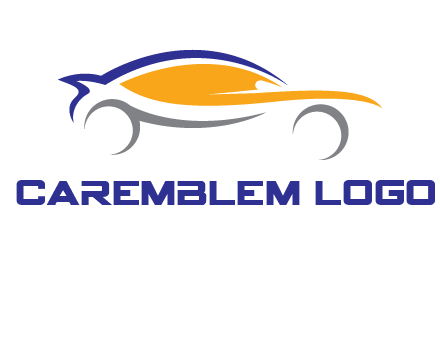 abstract fast car logo