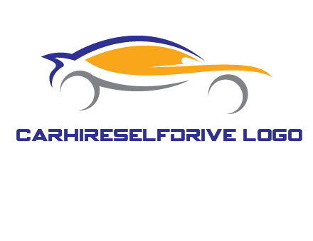 abstract fast car logo