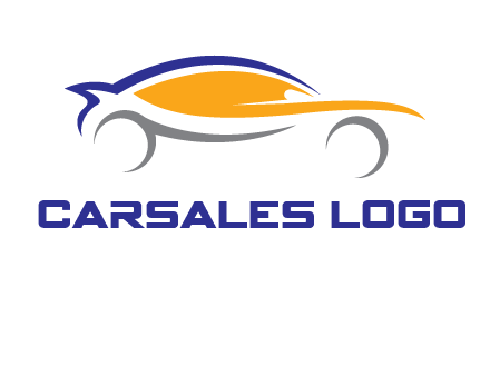 abstract fast car logo