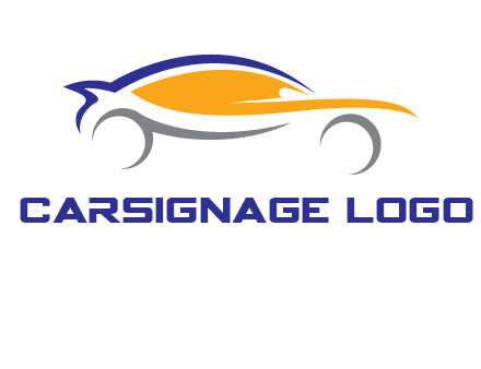 abstract fast car logo