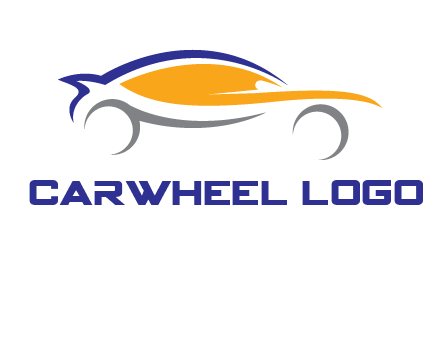 abstract fast car logo