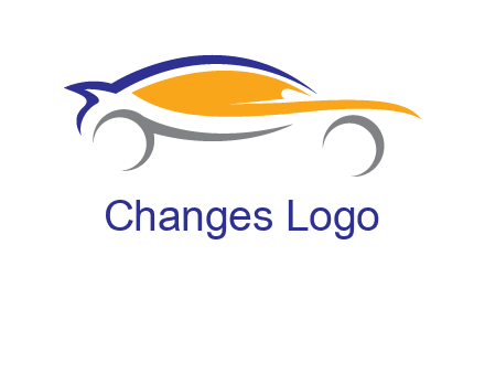 abstract fast car logo