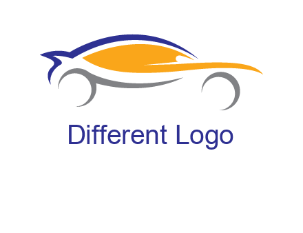 abstract fast car logo