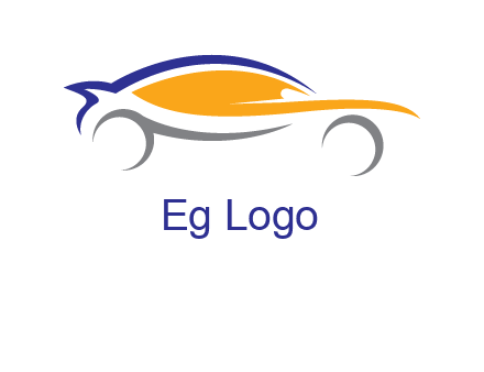 abstract fast car logo