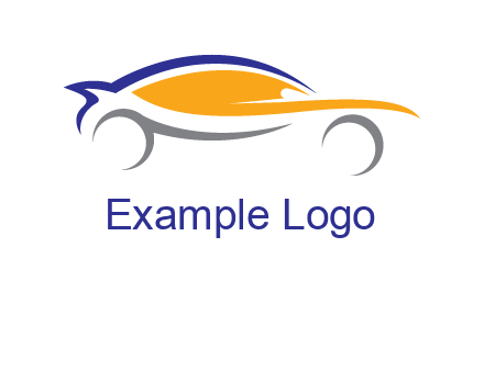 abstract fast car logo