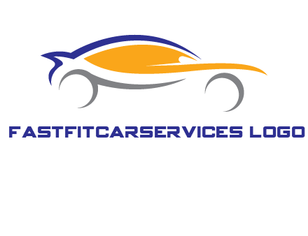 abstract fast car logo