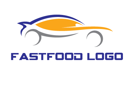 abstract fast car logo